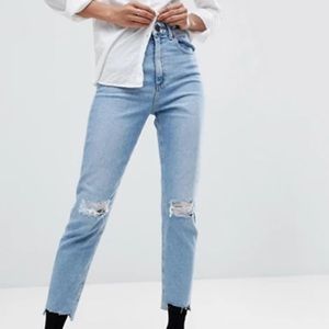Straight Fit High Rise Jeans